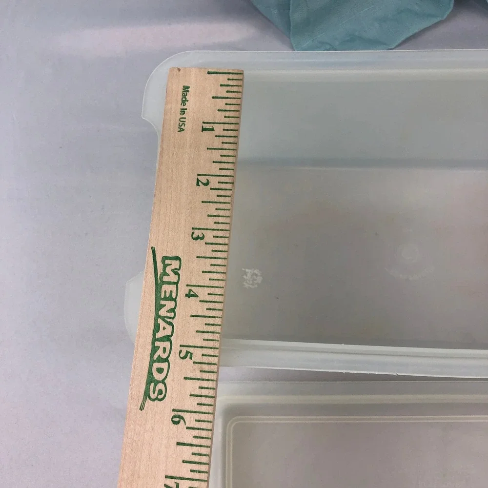 Vintage Tupperware 171-2 Rectangular Bread Box Storage Container Frosted Sheer